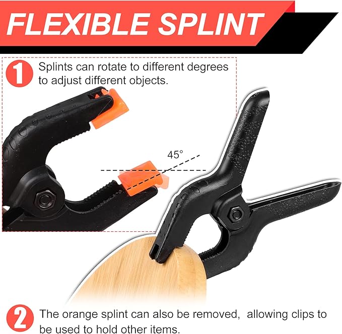 GripFlex™ 8-Piece 4.5" Nylon Spring Clamp Set